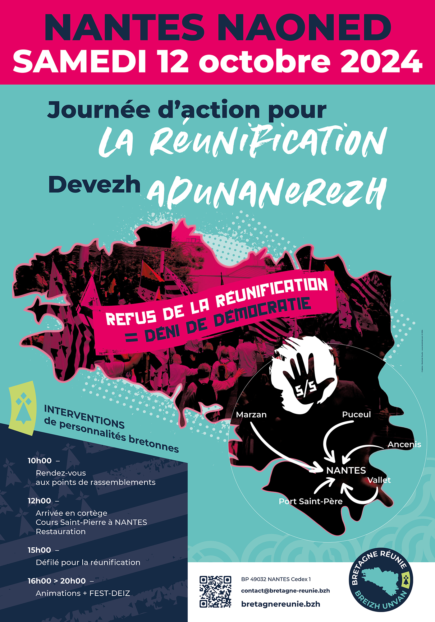 affiche réunification bretagne réunie 12 octobre 2024